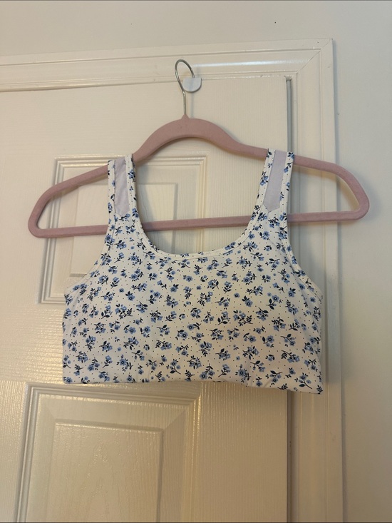 Astoria Activewear Other - White and Blue Floral Sports Bra - Women Intimates & Sleepwear